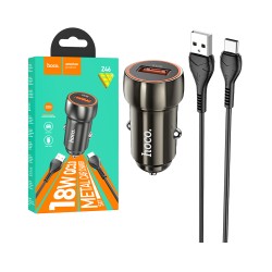 Hoco Z46 Blue Whale Car Charger PD20W+QC3.0 Metallic Gray Hoco Z46 Blue Whale Car Charger PD20W+QC3.0 Metallic Gray